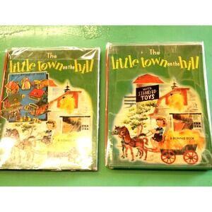 The Little Town on the Hill Vintage Bonnie Book  1948 Lot of 2 Early First Rare